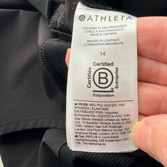 Athleta Brooklyn Ribbed V-Neck Sleeveless High Waist Jumpsuit - Picture 9 of 10